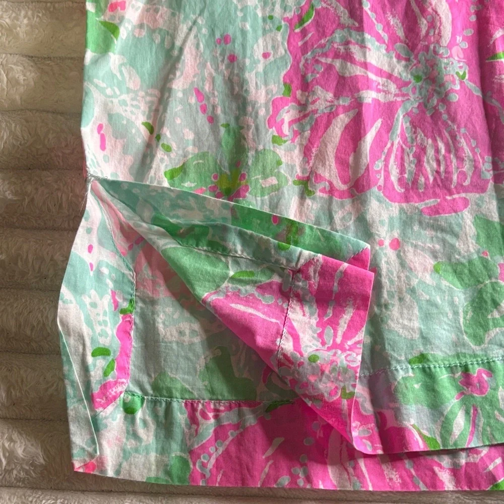 Lilly Pulitzer Pink and Green Floral Tunic - Picture 4 of 4